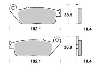 Sbs Brakepads Sintered rear