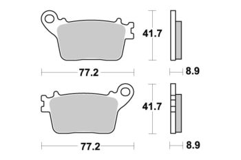 Sbs Brakepads Sintered rear