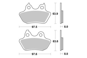Sbs Brakepads Sintered rear