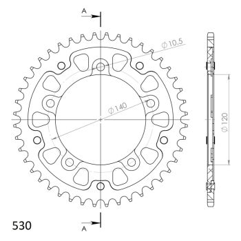 Supersprox Stealth Rear sprocket Gold