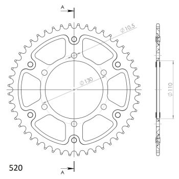 Supersprox Stealth Rear sprocket Gold