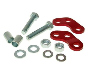 shock absorber adapter / shock absorber height adjustment red color for Derbi Senda (00-), Aprilia RX, SX, Gilera RCR, SMT