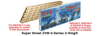 D.I.D 520ZVM-X Chain+Connecting link rivet type (ZJ)