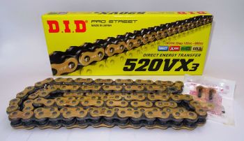 D.I.D 525VX3 G&B Chain+Connecting link rivet type (ZJ)