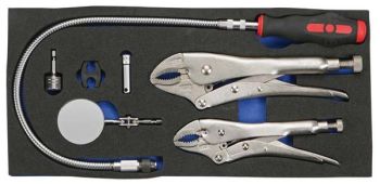 Lukustustangid/painduv LED/peeglid 7-osa