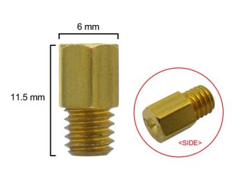 Main Jet # 120 , Hex, Fits: Mikuni