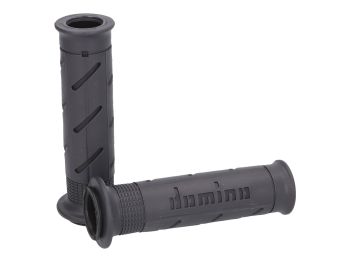 handlebar grip set Domino A250 on-road anthracite / black open end grips