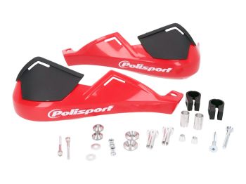 handguards Polisport Evolution Integral red for 22mm diameter handlebar