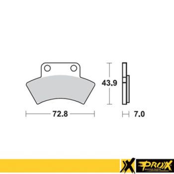 ProX Rear Brake Pad Polaris Scrambler/Sportsman 400 '94-97