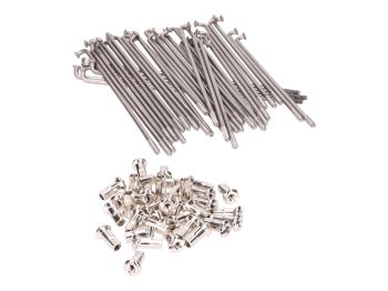 wheel spoke set stainless steel Made in Germany 143.5mm w/ M3.5 nipples for 16 inch tire for Simson S50, S51, S53, S83, Schwalbe, Sperber, Habicht