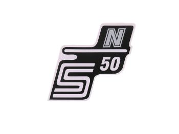 logo foil / sticker S50 N silver 2 pieces for Simson S50
