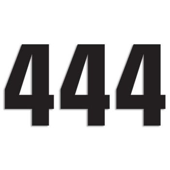 NUMBER #4 16X7.5CM BK