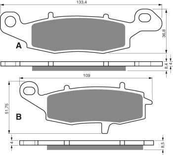 GOLDFREN Brake Pads 104 Ceramic carbon AD