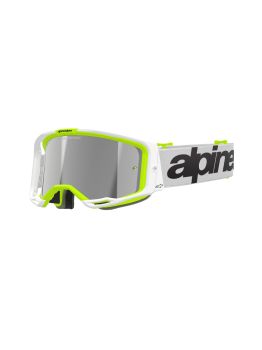 Alpinestars Goggle Vision 8 WORDMARK WHITE YLLW FLUO Mirror SILVER