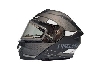 Timeless Flake Techride Modular Snowmobile helmet, mattblack/white XL