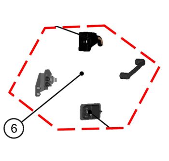 DFK Door lock and stop kit Right Polaris Ranger 570 Midsize 2022->