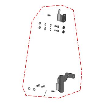 DFK Door hinge kit Right Polaris Ranger 570 Midsize 2022->
