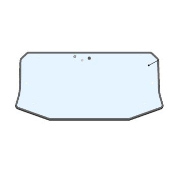 DFK Front glass with sealing Yamaha YXZ 1000