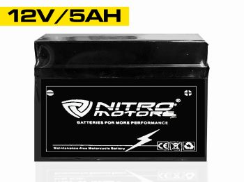 12V 5Ah Polar Bär AGM Starterbatterie | Akku für Motorrad, Roller & ATVs