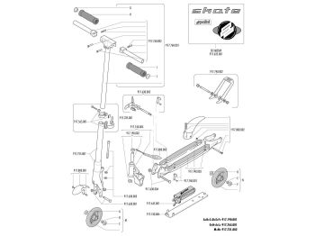 front axle for Polini Skate City Roller