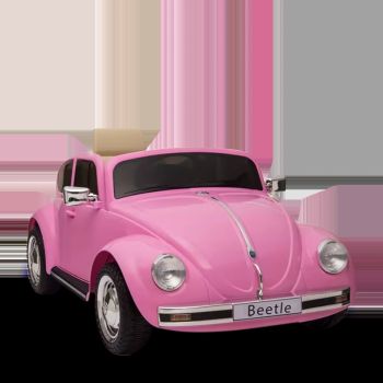 VOITURE ÉLECTRIQUE ENFANT VOLKSWAGEN COCCINELLE VERSION RÉTRO ROSE