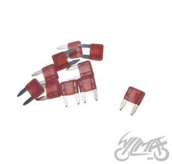 BEZPIECZNIK PŁYTKOWY MINI 10A Z DIODĄ LED 10SZT