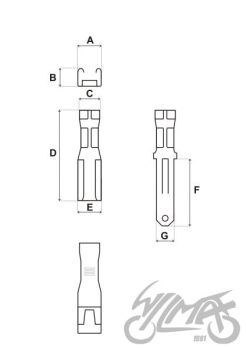 Klemm, isase pistikuga 2,0 mm