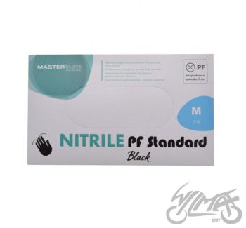 Kindad, mehaanilised, nitriil, pehmed, mustad, suurus M, 100 tk