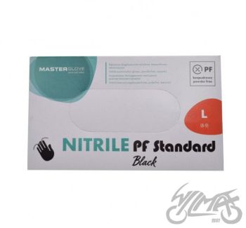 Kindad, mehaanilised, nitriil, pehmed, mustad, suurus L, 100 tk