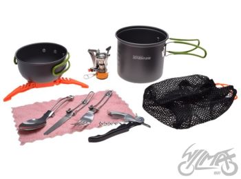 NACZYNIA TURYSTYCZNE Z PALNIKIEM I SZTUĆCAMI