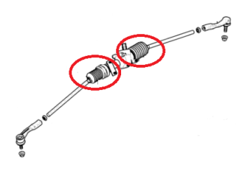 Bronco Steering rack boot Polaris