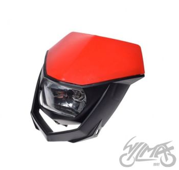 Esiplastik tulega H4 12V 35/35W, must/punane