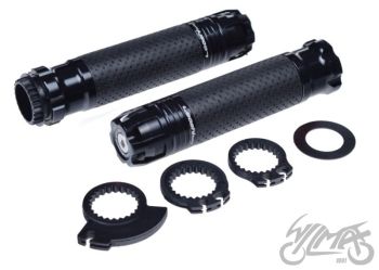 Gripid 22/24mm, rullgaasile Leoshi 658, must