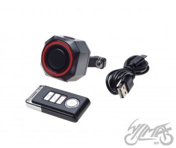 LAMPA ROWEROWA TYŁ Z ALARMEM