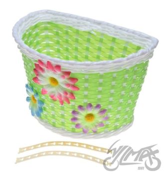 Jalgratta korv lastele, roheline