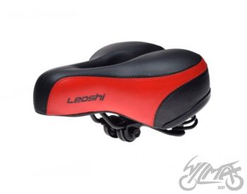 Jalgratta sadul, must/punane, 250 x 200 mm