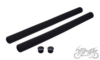 Käepidemed jalgrattale - käsn, mustad