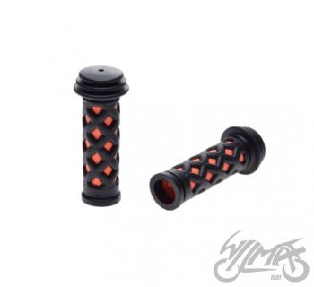 Käepidemed jalgrattale, must/oranž, 85 mm