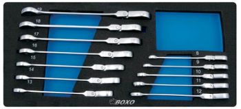 Lehtsilmus tirrvõti, pöördpeaga, 12-osa