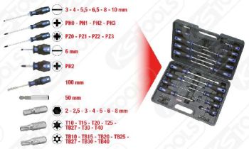 Kruvikeeraja komplekt ERGOTORQUEplus 39-osa