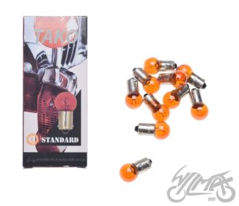 ŻARÓWKA 12V 10W G14 BA9S ŻÓŁTA OPK 10 SZT BEZ EEC