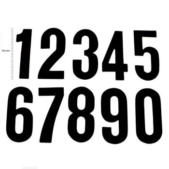 TMV Digits 150mm Black '5' (20pcs)