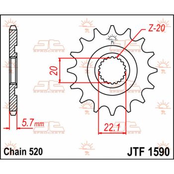 SPROCKET FRONT 12T 520