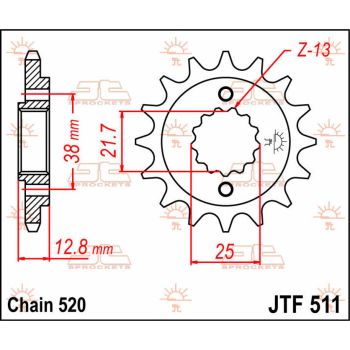 SPROCKET FRONT 15T 520