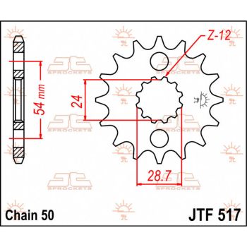 SPROCKET FRONT 17T 530