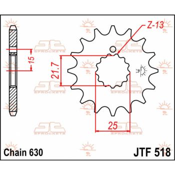 SPROCKET FRONT 13T 630