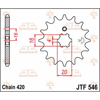 SPROCKET FRONT 13T 420