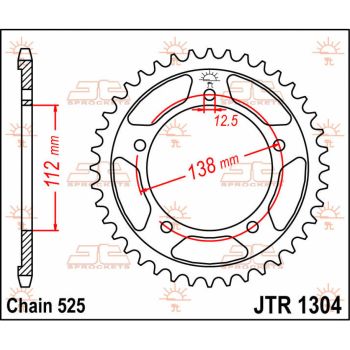 SPROCKET REAR 42T 525