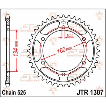 SPROCKET REAR 46T 525