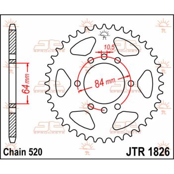 SPROCKET REAR 39T 520